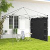Outsunny Gazebo Side Panel, Canopy Sidewall Panel with 4 Mesh