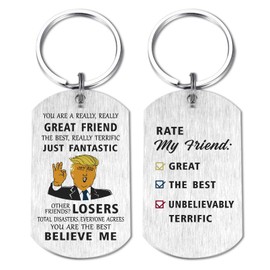 Mataly Gifts for Best Friend Keychain for Women Men Funny - Unique Happy Birthday Gifts for Best Friend