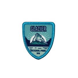 Parche de Parque Nacional Glacier, gancho y bucle, accesorios de viaje, accesorios de mochila, sombrero, parche de moral, parches adjuntos DoLife