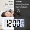 Digital Alarm Clock, Big LCD Digit Clock Display with Temperature,