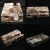 NAVISSORY Marble Business Card Holder for Desk, Brown Card Display