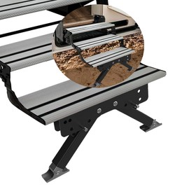 RV Step Stabilizer Kit for Travel Trailers and Motorhomes, RV Accessories for Outside, Height Ranges from 2.8" to 11.4", Foldable Legs Supports Up to 1000 lb, Premium Aluminum Material (Black)