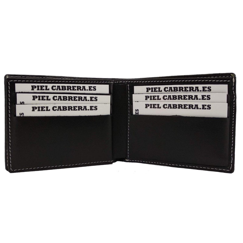 Piel Cabrera National Police Honor Badge Wallet Black Black, black,