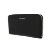 Coccinelle Metallic Soft Zip Wallet Grainy Leather Black, black