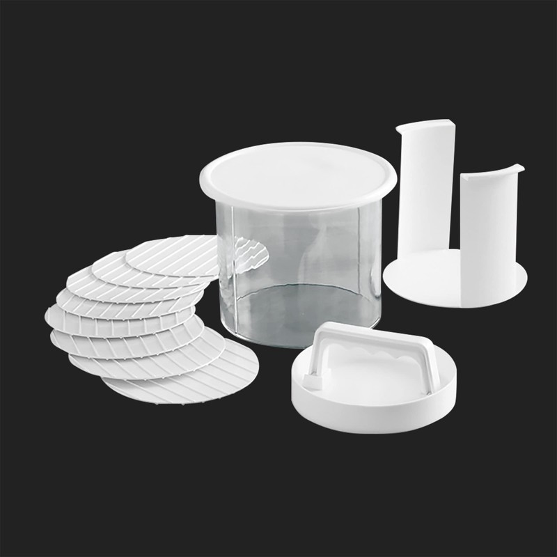 Hamburger Press Patty Maker, 12-Piece Non Stick 8-Layer Plastic Disc