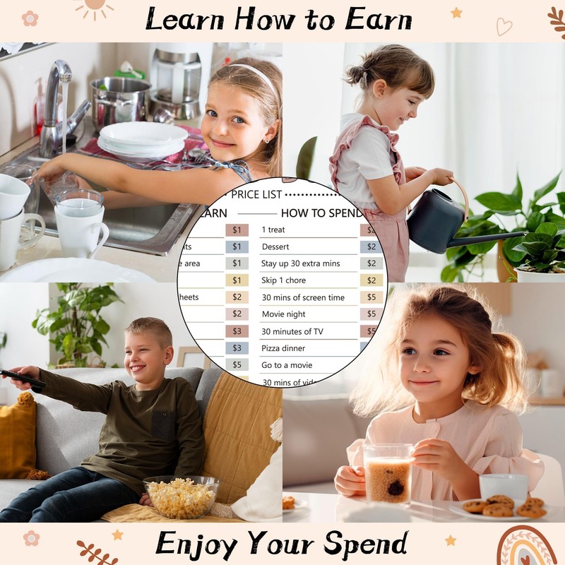 EZdhuawuse Reward Bucks Charts for Kids - Christmas Gifts 633P