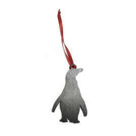 Penguin Christmas Ornament Pewter Charm Decorative Travel Souvenir Arctic Animals North Pole Animals Polar Nature Theme Miniature Ornament