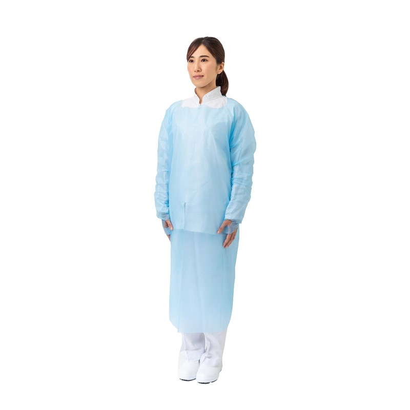 PROWORK YSE-02 Apron with Finger Hook Sleeves, Blue, 20 Pieces,