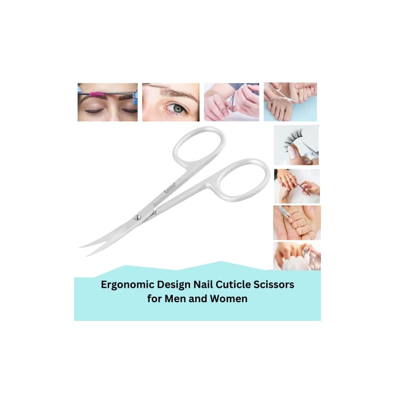 Tecto Professional Nail Scissors, Stainless Steel Manicure Scissors, Small Eyebrow,