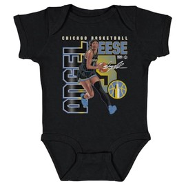 500 LEVEL Angel Reese Chicago Sky One-Piece Infant Bodysuit - Angel Reese Chicago Sky Player Number WHT (Black, 18M)