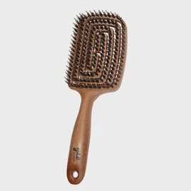 Yao Hairbrush [Wood Square Boa] Root volume pig hair comb, scalp massage dry brush, hair improvement comb / 야오 헤어브러쉬 [우드스퀘어보아] 뿌리볼륨 돈모빗 두피마사지 드라이브러쉬 머릿결좋아지는빗