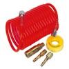 Air Hose Kit 5m x 5mm PU Coiled with Connectors