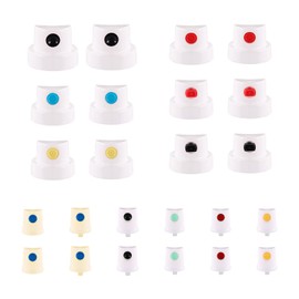 24pcs Spray Can Nozzle, Universal Spray Paint Caps Adapter for Female Cans Spout Bottle Nozzle Replacement for Wall Graffiti Art Creation Painting