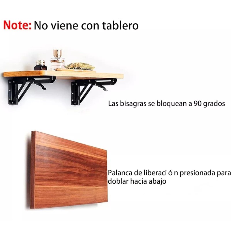 Acero Inoxidable Mensulas Soportes Para Repisas Plegable 4pc