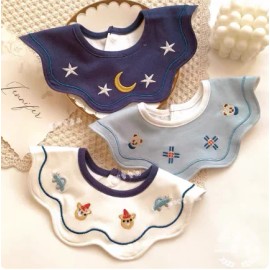 Mystery Box for Baby Soft Infant Lovey with Random Floral Character Animal Patterns Bamboo Fiber Drool Bibs for Boys GirlsSize: 3T, Color: Yellow