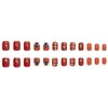 Fall Press on Nails Short Square Fake Nails Thanksgiving Nail