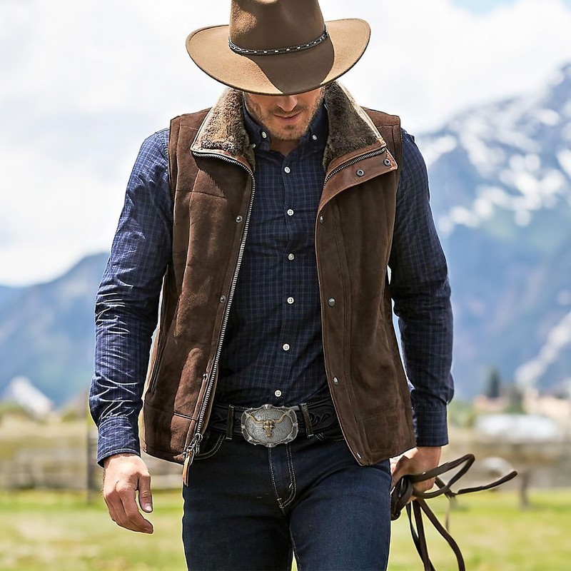 SANSTHS Ratchet Cowboy Belt, Western Ratchet Belts for Men Ratchet