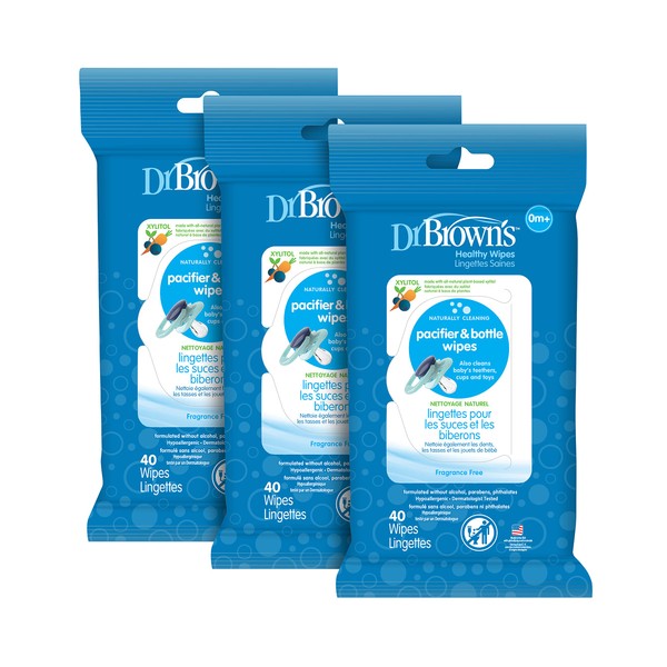 Dr. Brown's™ Healthy Wipes Pacifier and Bottle Wipes 40-Count, 3 Pack
