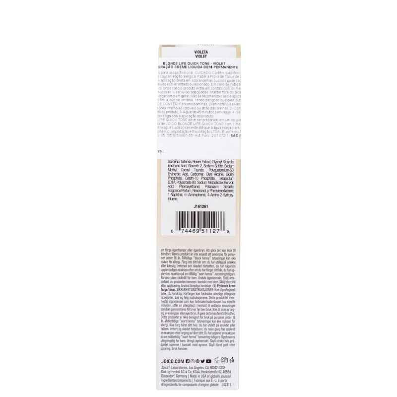 JOICO Blonde Life Quick Tone Liquid Cream Toner - Purple,