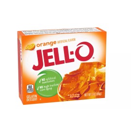 Jell-O Orange Gelatin Dessert Mix, 3 oz Box