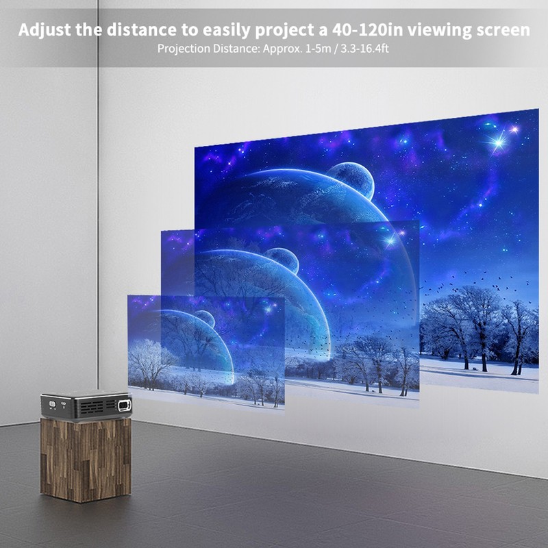 Mini Projector HD Smart Bluetooth Wireless Connection Home OnScreen Equipment