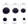 100 Pcs Black Half Round Eyes Flat Back Cabochon for