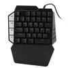 Single Hand Mechanical Gaming Keyboard with LED Light USB 38