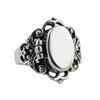 Victorian Scroll Poison Ring - 925 Sterling Silver, Sizes 6-10,