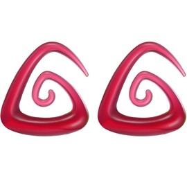 1 Pair Black Triangle 1.6 mm (14 G) Acrylic Expander Spiral Plugs Tunnel Taper Expander Acrylic Taper Set Earrings Stretcher Piercing Spiral Ear Expander Women Men, Acrylic, No gemstone