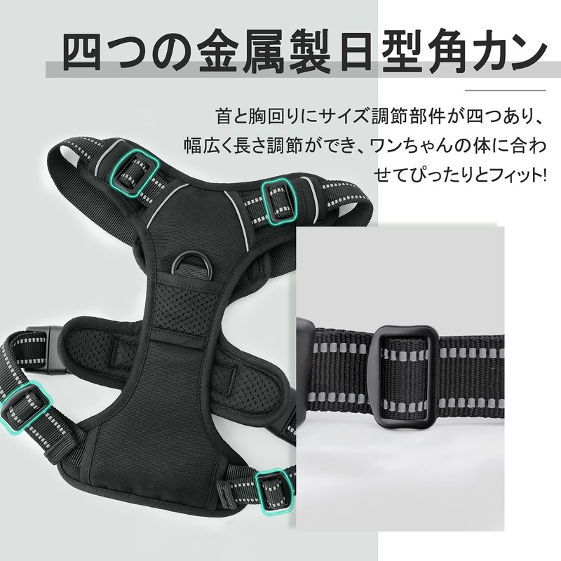 Rabbitgoo Dog Harness, Anti-Pulling, Less Burden, Collar, Fitting Without Lifting