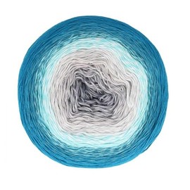 Scheepjes Cotton Whirl 1 x 1000 m - 706 Blueberry Frost, Colour Gradient Yarns for Crochet and Knitting Projects