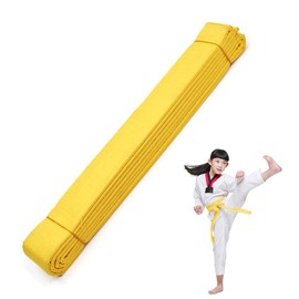 Ruayia Karate Belt Judo Belt Yellow Judo Fabric Martial Arts Belt Thick Martial Arts Karate Cotton Children Taekwondo Belt Aikido Belt Adult - Yellow