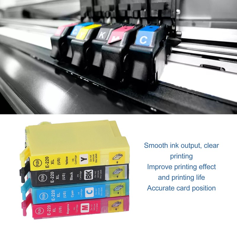 4Pcs Ink Cartridges Compatible Refill Replacement 4 Colors BK C