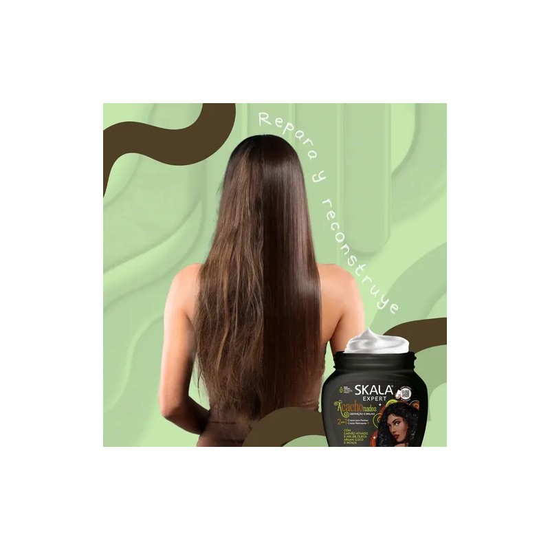 Crema Para Peinar Skala Carbón Activado Cabello Rizado 1kg
