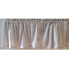 Ivory and Gray Stripe Valance Curtain, Ticking Gray and Ivory