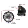 5.5" 12V / 35W Matte Black Bottom Mount E-marked Motorcycle