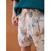 NEXT Pull-On Linen Shorts, Ecru Safari Print