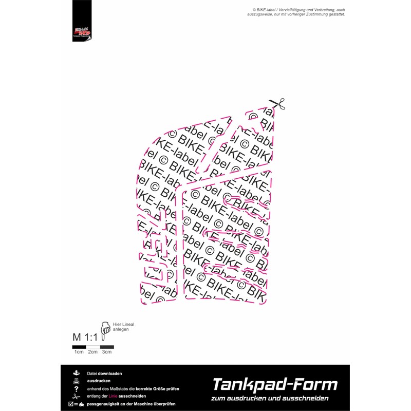 Tankpad Motorcycle Compatible with Honda 750 Transalp Black Grey X509203VA