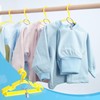 AMZXHCQ Baby Hangers with Metal Ring Clips, Children Plastic Hanger