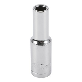 HOPESPANNER Universal 78mm Impact Socket Durable Hardware Tool Chrome Vanadium Steel 1 Pcs 6 Point 10mm for Car Motorcycle Dirtbike Repair Deep