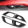 Real Carbon Fiber Door Lock Switch Button Covers Fit for
