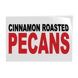 Decal Stickers Multiple Sizes Cinnamon Roasted Pecans Black Red Bar Restaurant Industrial Vinyl Safety Sign Label Restaurant & Food 7x5Inches