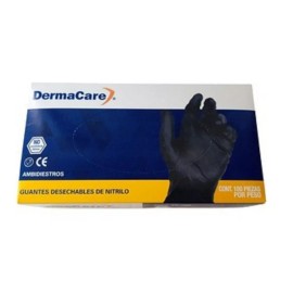 Derma Care Guante De Nitrilo Negro Talla Ch Derma Care 100 Piezas
