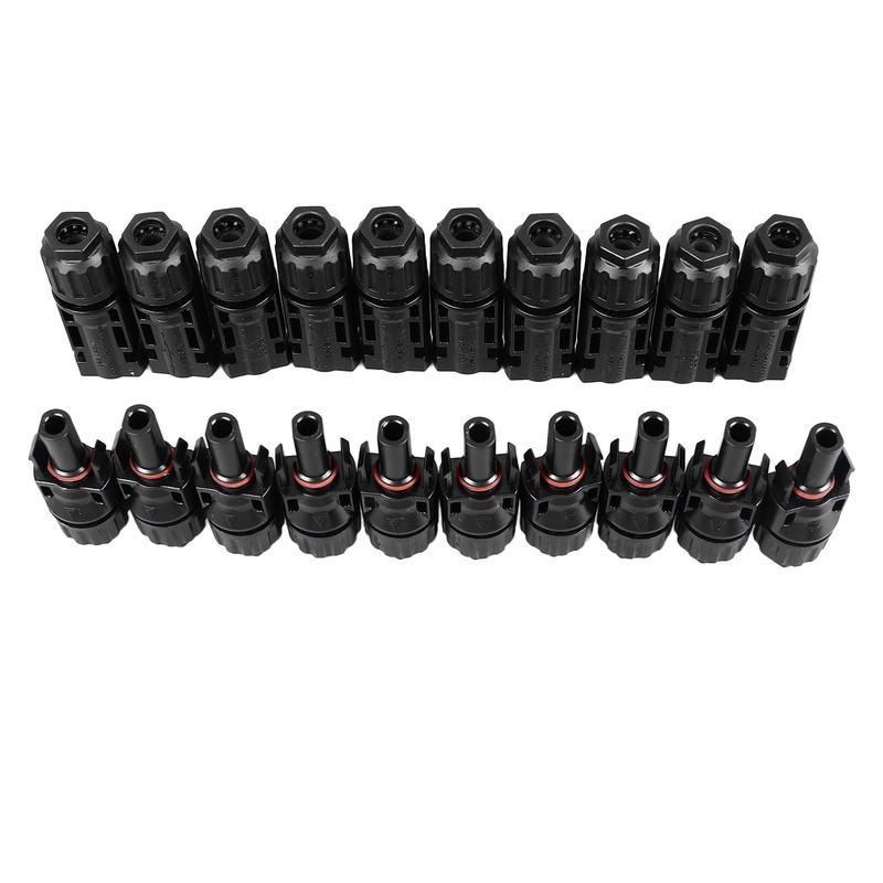 10 Sets Solar Panel Connector Flame Retardant DC 1000V Male