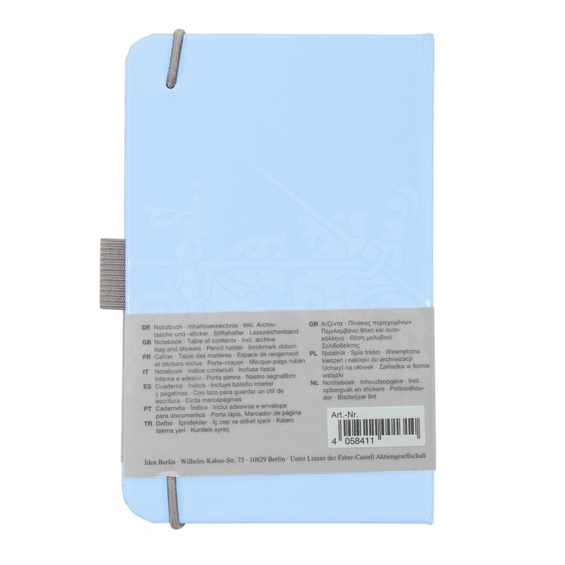 FABER-CASTELL 44359 Notebook DIN A6 Sky Blue, Squared, 100 g/m²,