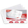 Dunwell 11x17 Sheet Protectors Landscape - (50 Pack, Heavyweight), 11