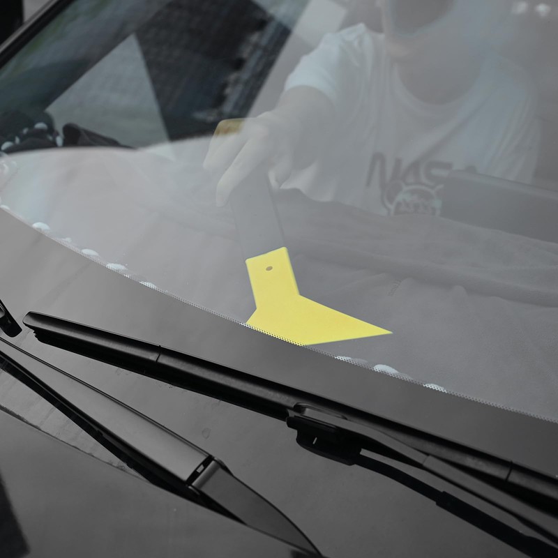 EHDIS Window Tint Squeegee Long Handle Scraper Tool Triangle Slim