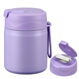 17oz Soup Thermo for Hot Food Kids,Insulated Food Jar with Spoon,Thermo Hot Food Lunch Container,Wide Mouth Leakproof Stainless Steel Lunch Box for School-Purple