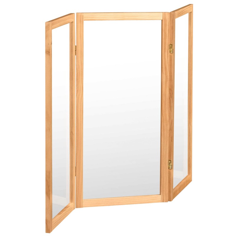 3 ft. Short Clear Plastic Partition Natural 3 Panel