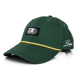 Blackskies High Grade Classic Baseball Cap | Unisex Stnapback Cap Men Ladies Basecap Curved Polo Hat - Green-Gold